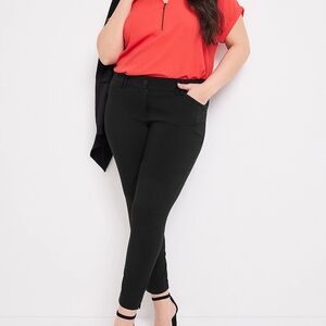 Maurices Plus Black Skinny Bengaline Pants for Women